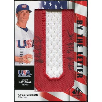2008 Upper Deck SP Authentic USA National Team By the Letter Autographs #KG Kyle Gibson /181