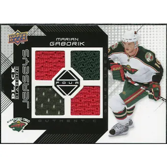 2008/09 Upper Deck Black Diamond Jerseys Quad #BDJMG Marian Gaborik