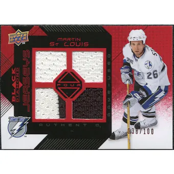 2008/09 Upper Deck Black Diamond Jerseys Quad Ruby #BDJMS Martin St. Louis /100