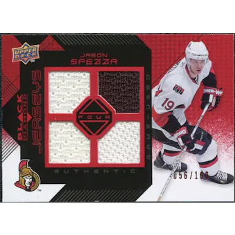 2008/09 Upper Deck Black Diamond Jerseys Quad Ruby #BDJSP Jason Spezza /100
