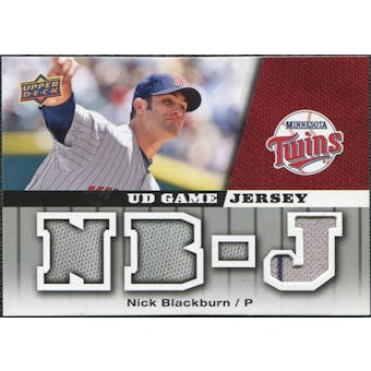 2009 Upper Deck UD Game Jersey #GJNB Nick Blackburn