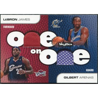 2008/09 SkyBox One on One Dual Memorabilia #OOAJ Gilbert Arenas LeBron James