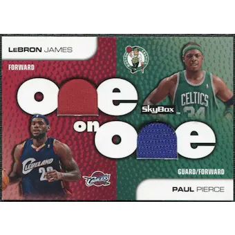 2008/09 SkyBox One on One Dual Memorabilia #OOPJ Paul Pierce LeBron James
