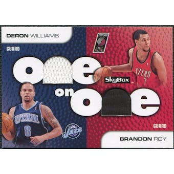 2008/09 SkyBox One on One Dual Memorabilia #OOWR Brandon Roy Deron Williams