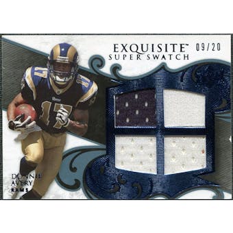 2008 Upper Deck Exquisite Collection Super Swatch Blue #SSAV Donnie Avery /20