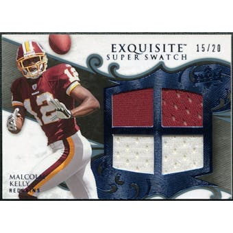 2008 Upper Deck Exquisite Collection Super Swatch Blue #SSMK Malcolm Kelly /20