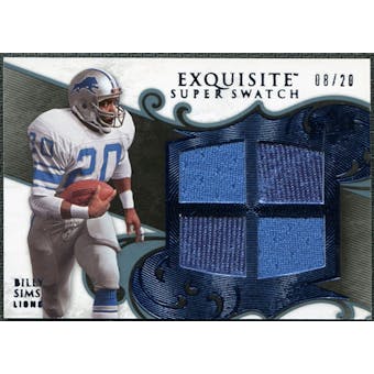 2008 Upper Deck Exquisite Collection Super Swatch Blue #SSSI Billy Sims /20