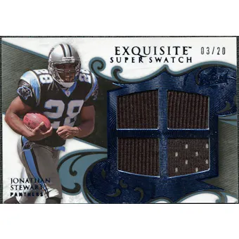 2008 Upper Deck Exquisite Collection Super Swatch Blue #SSST Jonathan Stewart /20