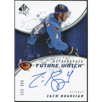 2008/09 Upper Deck SP Authentic #192 Zach Bogosian RC Autograph /999