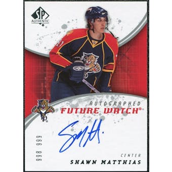 2008/09 Upper Deck SP Authentic #216 Shawn Matthias RC Autograph /999