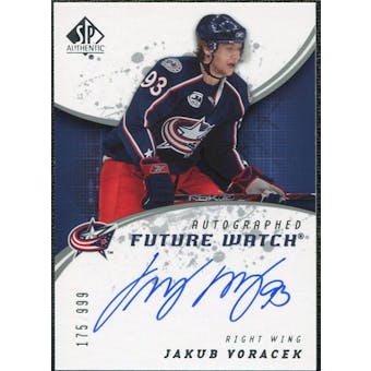 2008/09 Upper Deck SP Authentic #248 Jakub Voracek RC Autograph /999