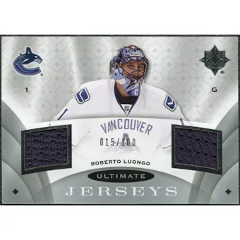2008/09 Upper Deck Ultimate Collection Ultimate Jerseys #UJRL Roberto Luongo /100