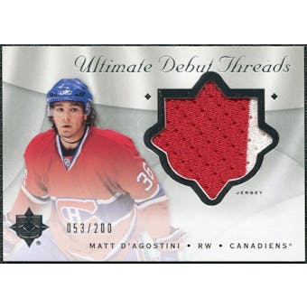 2008/09 Upper Deck Ultimate Collection Debut Threads #DTMD Matt D'Agostini /200
