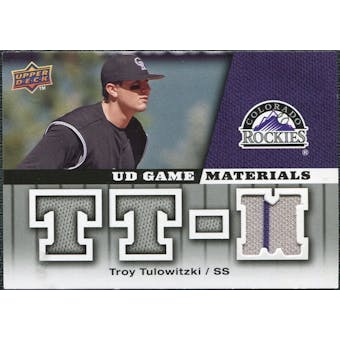 2009 Upper Deck UD Game Materials #GMTT Troy Tulowitzki