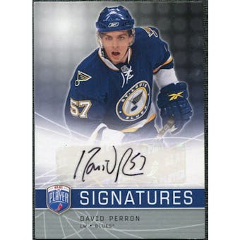 2008/09 Upper Deck Be A Player Signatures #SPD David Perron Autograph