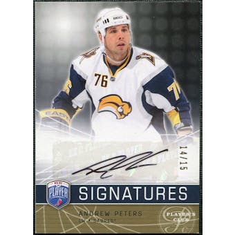 2008/09 Upper Deck Be A Player Signatures Player's Club #SAP Andrew Peters Autograph /15