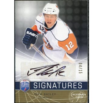 2008/09 Upper Deck Be A Player Signatures Player's Club #SBJ Josh Bailey Autograph /15