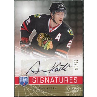 2008/09 Upper Deck Be A Player Signatures Player's Club #SDK Duncan Keith Autograph /15
