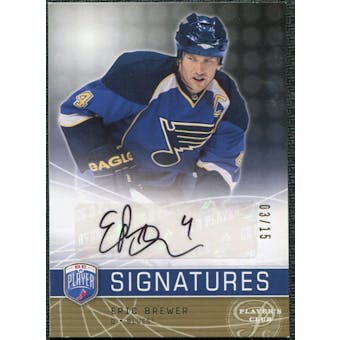 2008/09 Upper Deck Be A Player Signatures Player's Club #SEB Eric Brewer Autograph /15