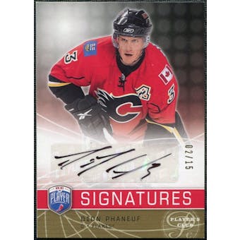 2008/09 Upper Deck Be A Player Signatures Player's Club #SPH Dion Phaneuf Autograph /15