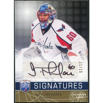 2008/09 Upper Deck Be A Player Signatures Player's Club #STH Jose Theodore Autograph /15