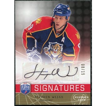 2008/09 Upper Deck Be A Player Signatures Player's Club #SWE Stephen Weiss Autograph /15
