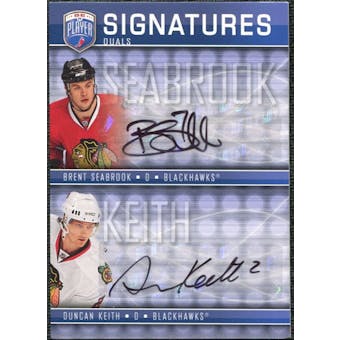 2008/09 Upper Deck Be A Player Signatures Dual #S2SK Brent Seabrook Duncan Keith Autograph