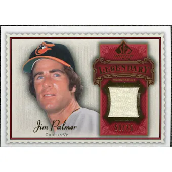 2009 Upper Deck SP Legendary Cuts Legendary Memorabilia Red #JP2 Jim Palmer /75