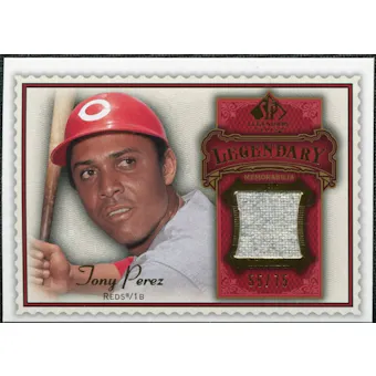 2009 Upper Deck SP Legendary Cuts Legendary Memorabilia Red #TP2 Tony Perez /75