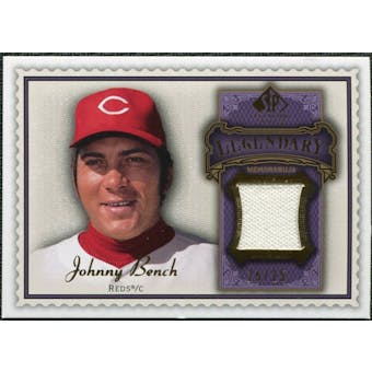 2009 Upper Deck SP Legendary Cuts Legendary Memorabilia Violet #JB Johnny Bench /25