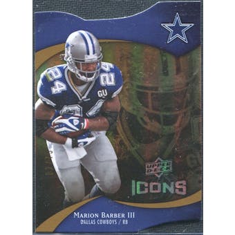2009 Upper Deck Icons Gold Holofoil Die Cut #2 Marion Barber /75