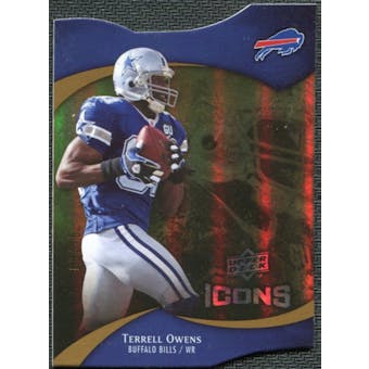 2009 Upper Deck Icons Gold Holofoil Die Cut #3 Terrell Owens /75
