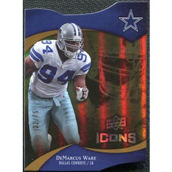 2009 Upper Deck Icons Gold Holofoil Die Cut #5 DeMarcus Ware /75