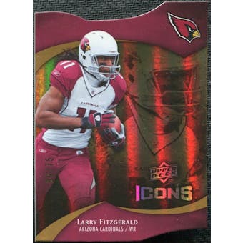2009 Upper Deck Icons Gold Holofoil Die Cut #17 Larry Fitzgerald /75