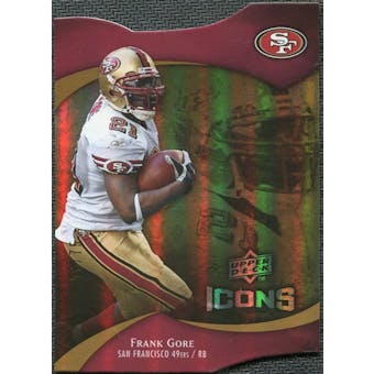 2009 Upper Deck Icons Gold Holofoil Die Cut #20 Frank Gore /75