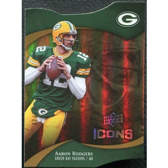 2009 Upper Deck Icons Gold Holofoil Die Cut #29 Aaron Rodgers /75