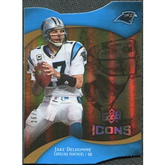 2009 Upper Deck Icons Gold Holofoil Die Cut #37 Jake Delhomme /75