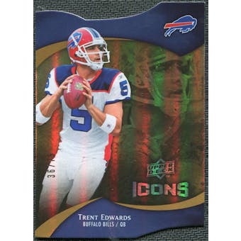 2009 Upper Deck Icons Gold Holofoil Die Cut #46 Trent Edwards /75