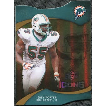 2009 Upper Deck Icons Gold Holofoil Die Cut #51 Joey Porter /75