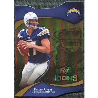 2009 Upper Deck Icons Gold Holofoil Die Cut #68 Philip Rivers /75