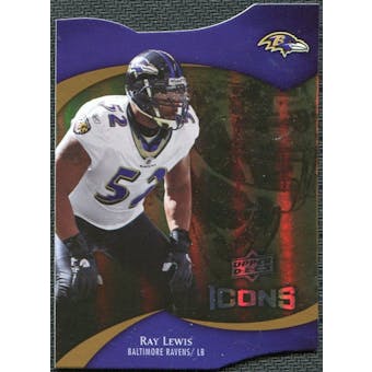 2009 Upper Deck Icons Gold Holofoil Die Cut #73 Ray Lewis /75