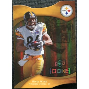 2009 Upper Deck Icons Gold Holofoil Die Cut #84 Hines Ward /75