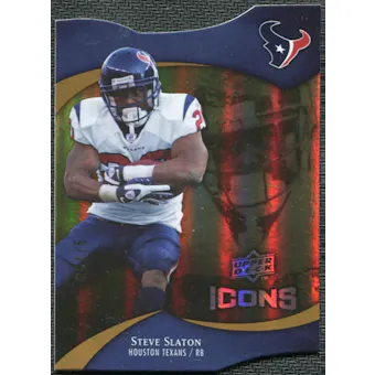 2009 Upper Deck Icons Gold Holofoil Die Cut #87 Steve Slaton /75