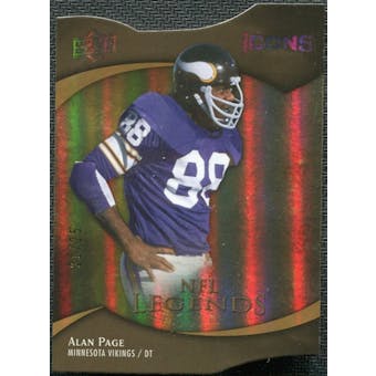 2009 Upper Deck Icons Gold Holofoil Die Cut #198 Alan Page /25