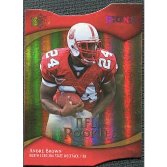 2009 Upper Deck Icons Gold Holofoil Die Cut #134 Andre Brown /50
