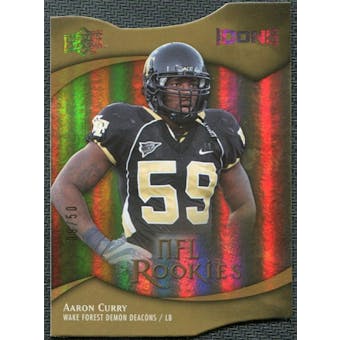 2009 Upper Deck Icons Gold Holofoil Die Cut #157 Aaron Curry /50