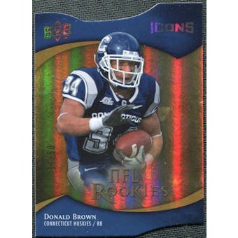 2009 Upper Deck Icons Gold Holofoil Die Cut #169 Donald Brown /50