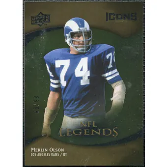 2009 Upper Deck Icons Gold Foil #182 Merlin Olsen /99