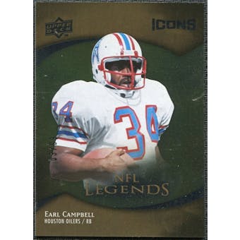 2009 Upper Deck Icons Gold Foil #184 Earl Campbell /99