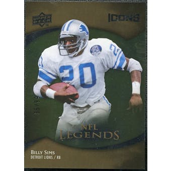 2009 Upper Deck Icons Gold Foil #195 Billy Sims /99